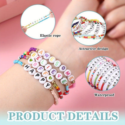 Lot de 96 bracelets d'amitié perlés style Y2K – Bracelets colorés empilables pour femmes et adolescentes, cadeaux de fête pour meilleures amies, cadeau inspirant, lot de bijoux tendance