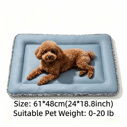 Tapis rafraîchissant pour chien pour l'été – Coussin rafraîchissant pour animal en polyester doux avec soutien cervical, tapis de sol de couchage intérieur pour chiens et chats très petits, petits et moyens, lit de soulagement de la chaleur