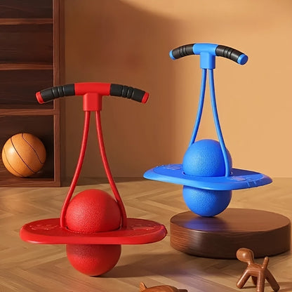 Ballon sauteur avec poignée pour enfants et adultes – Ballon sauteur de fitness anti-éclatement, haute élasticité, pour exercices et loisirs en intérieur et en extérieur, sans pile, idée cadeau idéale