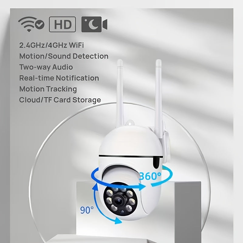 Lot de 6 caméras de sécurité WiFi Full HD 1080p avec rotation panoramique à 355°, vision nocturne, audio bidirectionnel et détection de mouvement – Caméra de sécurité intérieure sans fil, alimentée par USB, compatible avec smartphone