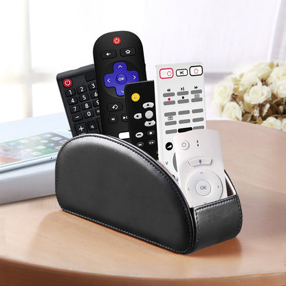 Organisateur de bureau avec 5 compartiments pour télécommandes – Boîte de rangement de chevet pour télécommandes TV, stylos, lunettes, fournitures de bureau et accessoires domestiques