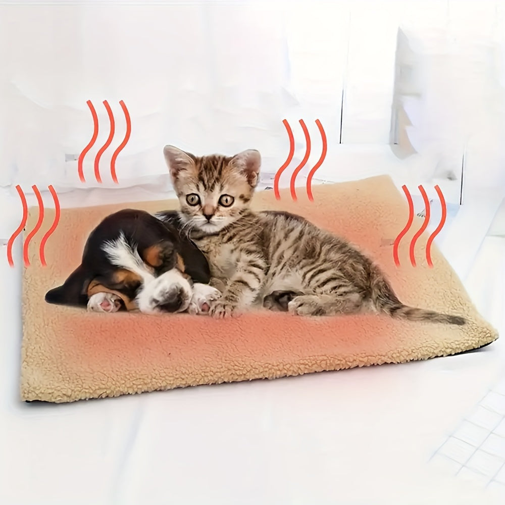 Tapis auto-chauffant pour chiens et chats – Couchage thermique ultra-doux, sans électricité, pour une chaleur instantanée sur les sols froids