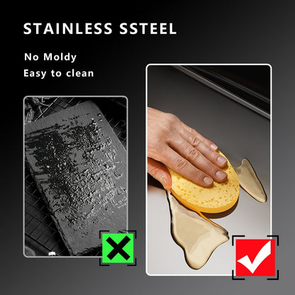 Planche à découper en acier inoxydable 304 – Billot de cuisine antirouille, facile à nettoyer, disponible en 3 tailles (40 cm × 30 cm, 50 cm × 40 cm, 60 cm × 40 cm)