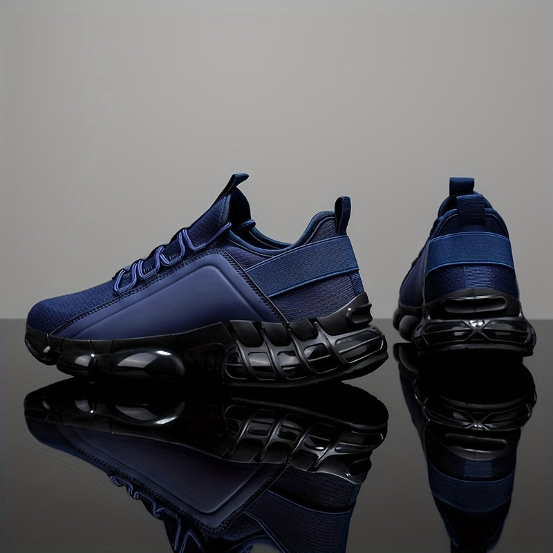 Baskets légères et respirantes pour hommes, semelle en PVC, chaussures de sport décontractées basses à lacets, bleu et noir, tailles US 6,5-12,5, usage quotidien, course à pied, entraînement, chaussures de sport