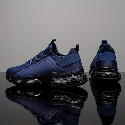 Baskets légères et respirantes pour hommes, semelle en PVC, chaussures de sport décontractées basses à lacets, bleu et noir, tailles US 6,5-12,5, usage quotidien, course à pied, entraînement, chaussures de sport