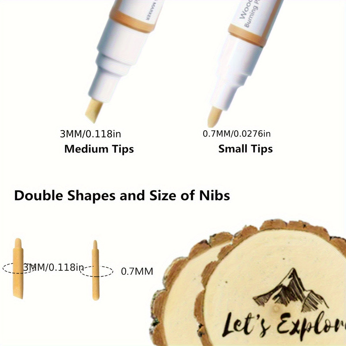 Kit de pâte de pyrogravure, 6 pots de gel thermoréactivable de 42,5 g avec stylos et outils de gravure, crème de pyrogravure pour bois, toile et denim, ensemble de loisirs créatifs pour débutants et artistes