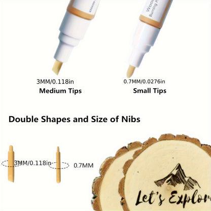 Kit de pâte de pyrogravure, 6 pots de gel thermoréactivable de 42,5 g avec stylos et outils de gravure, crème de pyrogravure pour bois, toile et denim, ensemble de loisirs créatifs pour débutants et artistes