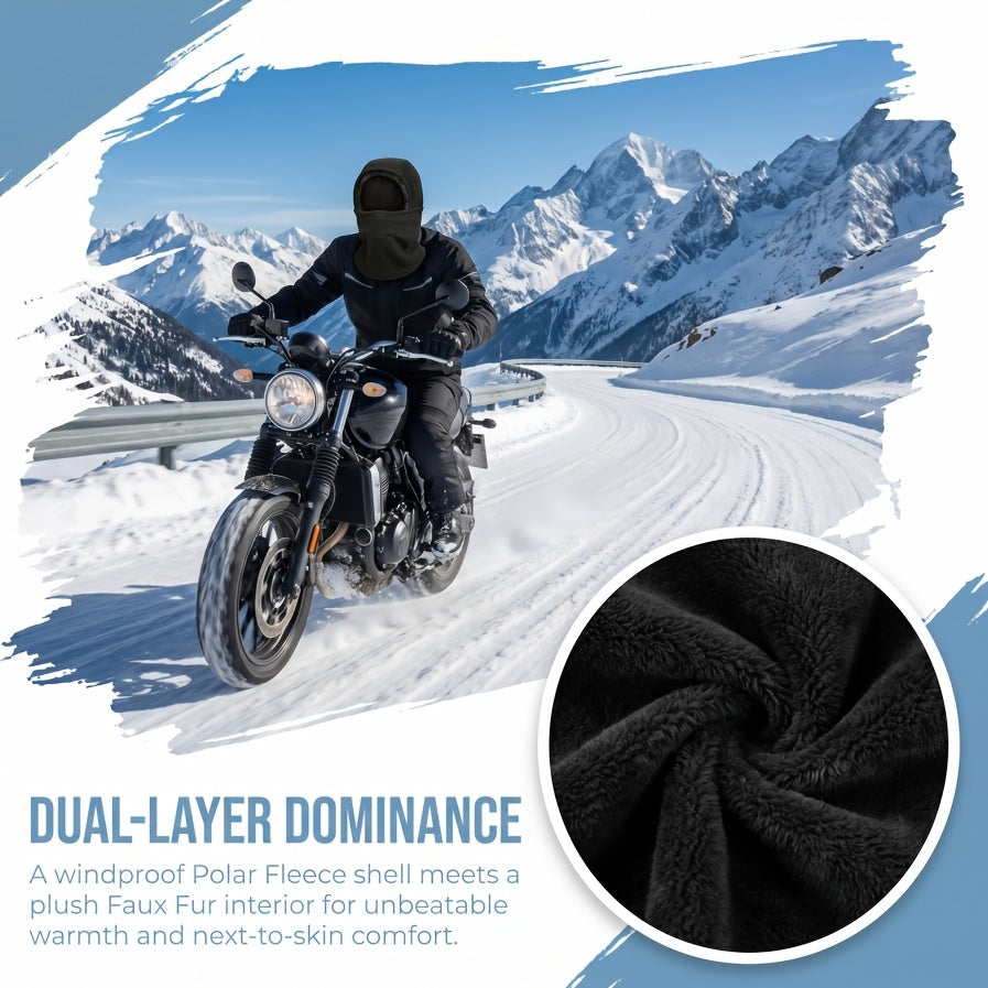 Lot de 2 cagoules de ski coupe-vent en polaire – Protection intégrale du visage et du cou pour hommes et femmes, idéale pour le cyclisme, le ski, le snowboard, la moto et les sports d'extérieur par temps froid, bonnet chaud unisexe
