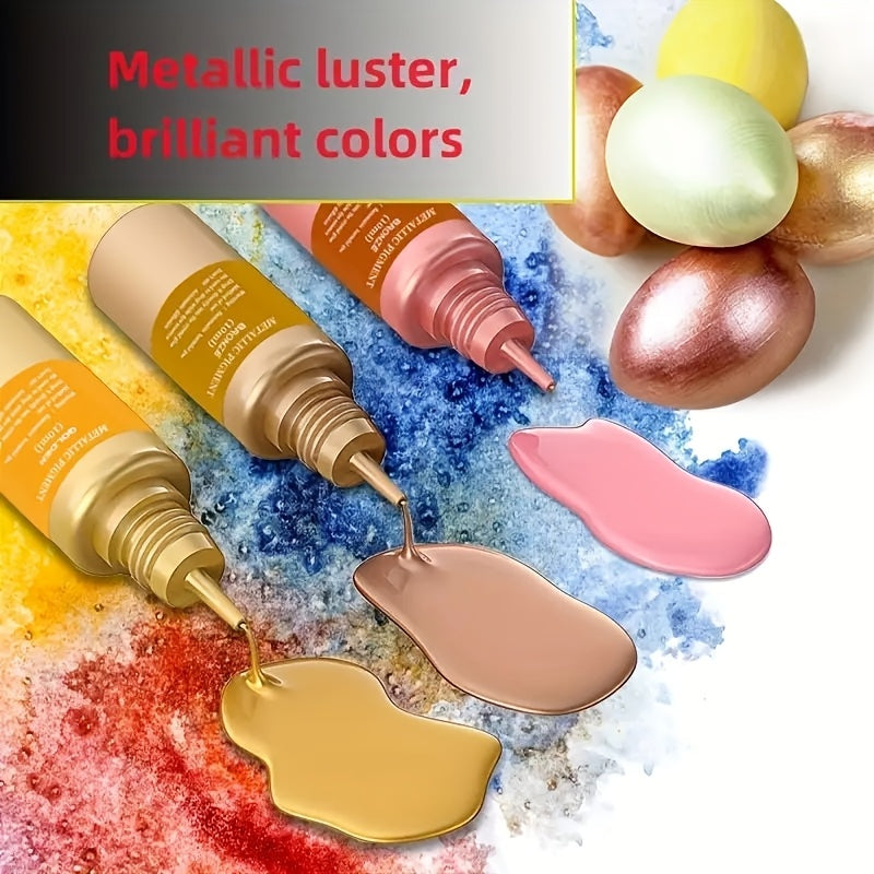 Ensemble de 12 encres à alcool métalliques pour art en résine époxy – Pigment pailleté concentré pour créations en résine type boîte de Petri et gobelets, 10 ml par flacon