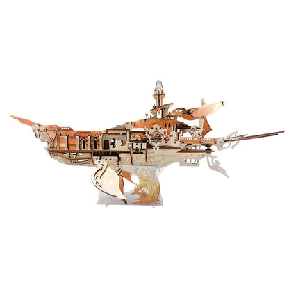 Universe Ark 3D Model Kit SQ-52B Starlight Blue Mechanical Transmission Multi-Linkage Assembly – Desktop Decor DIY Build Kit, STEM Gift for Adults & Teens, Back-to-School, Halloween & Christmas Gift