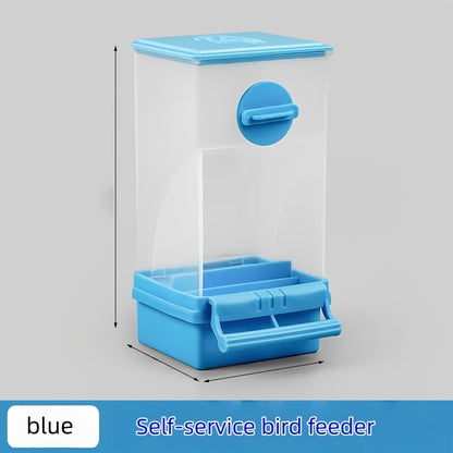 Mangeoire automatique anti-gaspillage pour oiseaux avec séparateur de coquilles – Distributeur de nourriture suspendu tout-en-un sans pile pour calopsittes, perruches et inséparables – Avec protection anti-éclaboussures, 1 pièce