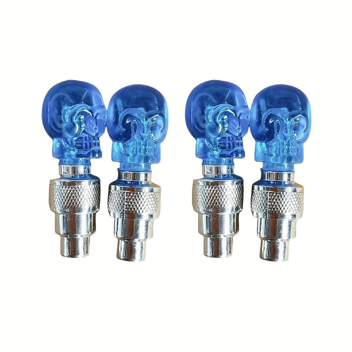 Bouchons de valve de pneu LED avec effet lumineux respirant et cheval au galop, 4/8/16 pièces, capuchons de valve de roue lumineux pour voiture, moto, vélo – Lumière de roue « Wind Fire », protection UV et antidéflagrante – Vert, rouge, bleu, squelette