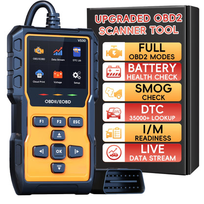 Outil de diagnostic OBD2 professionnel,  lecteur de codes défaut moteur avec réinitialisation, modes 6 et 8, préparation I/M - Valise de diagnostic automobile universelle pour tous les véhicules OBDII depuis 1996