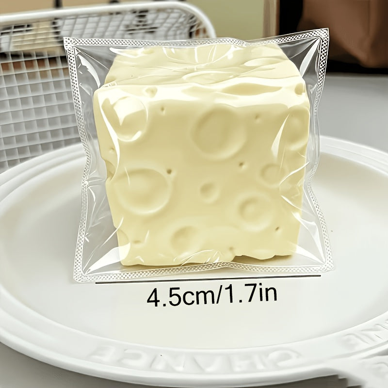 Jouet anti-stress en forme de fromage, balle malléable en TPR à montée lente, remplie d'huile de coco, sensorielle et moulable, couleur aléatoire, cadeau amusant pour enfants et adultes