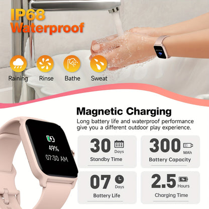 FAWEIO Smart Watch with Alexa & Wireless Calling – 1.8" HD Touchscreen, Fitness Tracker, 100+ Sports Modes, Compatible with iPhone & Android, for Women & Men