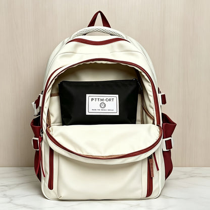 Ensemble de sac à dos de voyage grande capacité pour homme, sacoche pour ordinateur portable en nylon durable à compartiments multiples avec sangles réglables pour les voyages d'affaires et le campus – Combinaison sac à dos et sac à bandoulière