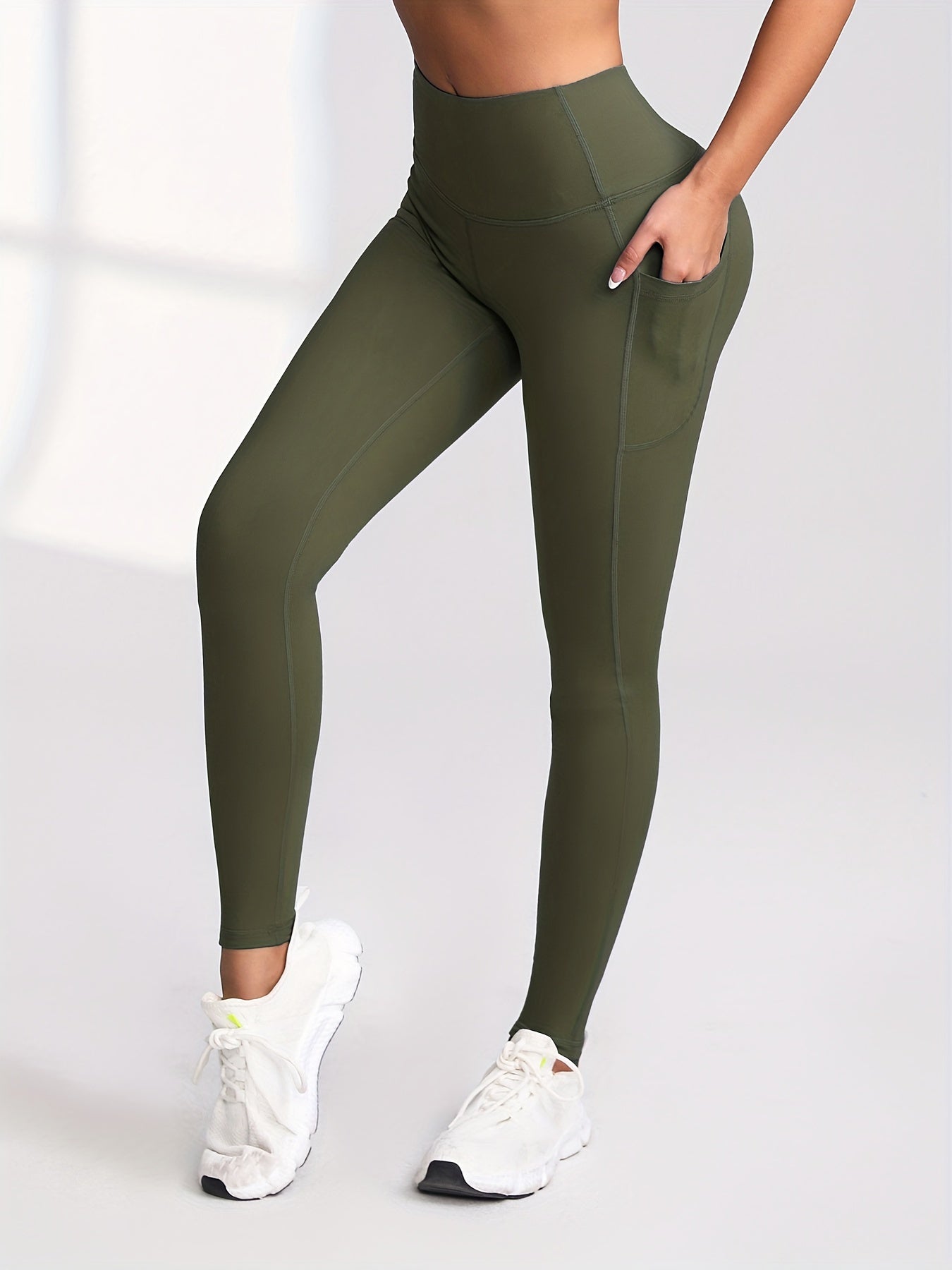Women's High Waist Leggings with Pockets 6 Pack Buttery Soft Tummy Control Yoga Pants Multicolor S-XXL