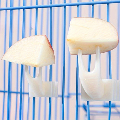 Fourchette à fruits pour cage à oiseaux, 6 pièces, brochette de nourriture pour perroquets, support durable et facile à nettoyer, accessoire de nourrissage pour calopsittes, perruches, inséparables – Ensemble de mangeoire pour fruits et légumes en volière