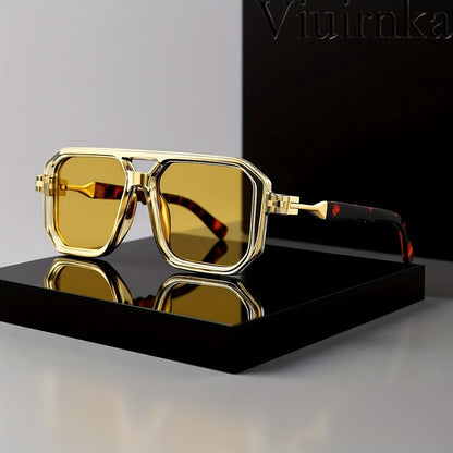 Lunettes de soleil unisexe à monture carrée oversize, protection UV, branches rétro écailles de tortue, pour hommes et femmes, voyage, plage, usage quotidien, inclut étui et chiffon de nettoyage, 6 couleurs
