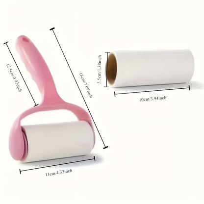 Set de rouleaux adhésifs avec 1 manche et 6 recharges (360 feuilles) – Brosse anti-peluches à déchirer pour vêtements, tapis et sièges de voiture – Kit anti-poils d'animaux et anti-peluches sans électricité