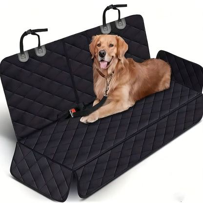 Housse de siège auto pour chien pour siège arrière – Imperméable, antidérapante et anti-rayures, protège-siège lavable compatible avec accoudoir, convient à la plupart des voitures, SUV et camions, motif fleurs et crânes noir