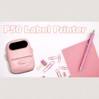 Étiqueteuse thermique sans fil – Aucune encre requise, modèles multiples, imprimante d'étiquettes Bluetooth pour l'organisation du rangement, fournitures de bureau, d'école et de maison, rose, blanc, bleu