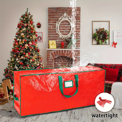 Sac de rangement pour sapin de Noël de 2,30 m – Sac de rangement extra large et robuste pour sapin de Noël avec doubles fermetures éclair, poignées renforcées et large ouverture pour un rangement facile, rouge