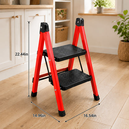 Escabeau pliant robuste, capacité 225 kg - Échelle portable antidérapante à 2/3/4/5 marches, plastique léger et durable, marchepied pliable pour la maison, la cuisine, le bureau et usage industriel