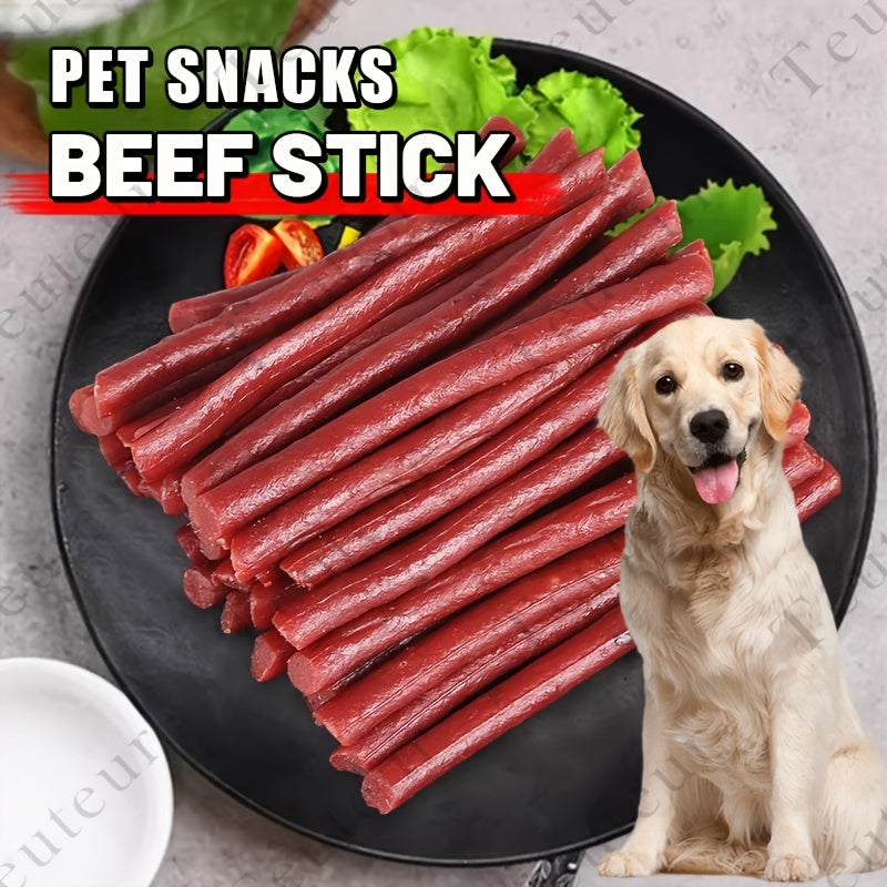 Bâtonnets de bœuf naturels de qualité supérieure pour chiens – Friandises protéinées sans céréales, type viande séchée et à mâcher pour chiots, chiens adultes de petite, moyenne et grande taille, récompenses d'éducation durables pour toutes les races