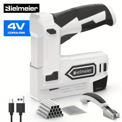 Cloueuse et agrafeuse sans fil 2 en 1 20V – Aucun compresseur nécessaire, batterie et chargeur inclus, dispositif de sécurité, 1600/2000 clous et agrafes pour la menuiserie, le rembourrage et le bricolage