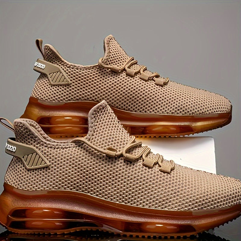Baskets de running respirantes en maille pour homme avec semelle à coussin d'air – Chaussures de sport légères à lacets pour le trail, printemps et été, 4 coloris, pointures US 6,5–13