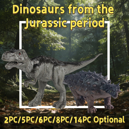 Ensemble de jouets dinosaures marcheurs à remonter 2/5/6/8/14 pcs, simulation d'animaux jurassiques, T-Rex, Vélociraptor, Brontosaure, Mosasaure, figurines de dinosaures à remontage manuel, cadeau pour enfants