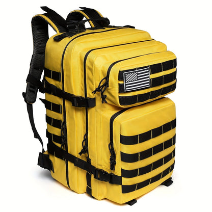 Sac à dos tactique 45 L pour hommes et femmes – Sac de randonnée, camping et voyage grande capacité, sac d'évacuation 3 jours pour le fitness et l'aventure en plein air, 13 coloris disponibles