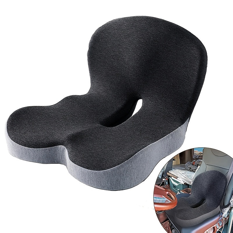 Coussin de siège ergonomique en mousse à mémoire de forme avec soutien lombaire – Coussin antidérapant pour chaise de bureau, fauteuil gaming et siège de voiture pour soulager les douleurs aux hanches et au coccyx, confort prolongé en position assise