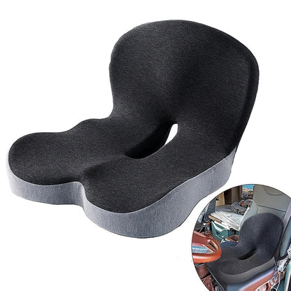 Coussin de siège ergonomique en mousse à mémoire de forme avec soutien lombaire – Coussin antidérapant pour chaise de bureau, fauteuil gaming et siège de voiture pour soulager les douleurs aux hanches et au coccyx, confort prolongé en position assise