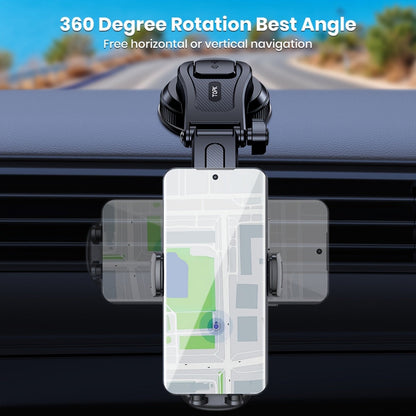 Support téléphone voiture – Fixation tableau de bord et pare-brise rotative à 360° améliorée, support universel mains libres compatible iPhone 15 14 13, Samsung Galaxy, téléphones Android | Velora