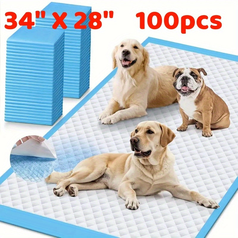 Alèses de dressage pour chiots extra larges – Alèses pour animaux super absorbantes, anti-fuites et anti-odeurs pour l'apprentissage de la propreté et la gestion des accidents, XXL 86x71 cm & XL 61x61 cm, lot de 50 à 200 unités