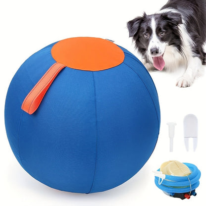 Grosse balle gonflable pour chien – Jouet interactif pour l'entraînement et le rassemblement, jouet d'exercice anti-ennui pour bouledogues, golden retrievers et bergers australiens, sans pile nécessaire
