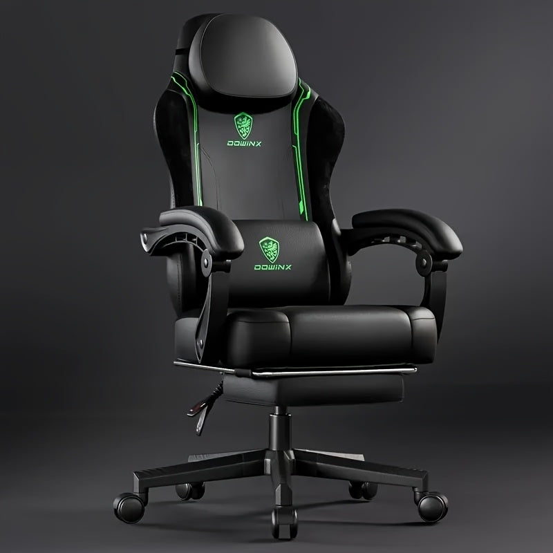 Chaise de bureau gaming ergonomique style course avec soutien lombaire, dossier haut réglable pour adultes et adolescents, fauteuil inclinable pour ordinateur PC