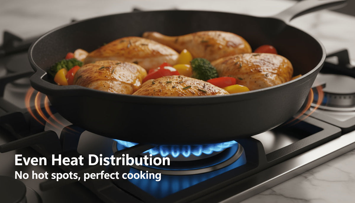 Ensemble d'ustensiles de cuisine en fonte, 6 pièces : poêle antiadhésive, cocotte, poêle à griller, kit pour induction, gaz, feu de camp, barbecue, cuisine en plein air et maison