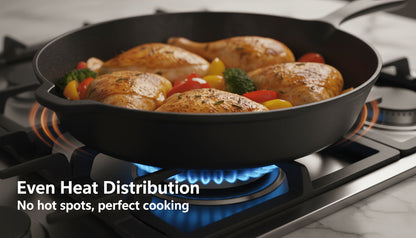 Ensemble d'ustensiles de cuisine en fonte, 6 pièces : poêle antiadhésive, cocotte, poêle à griller, kit pour induction, gaz, feu de camp, barbecue, cuisine en plein air et maison