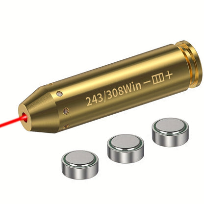 Kit de réglage laser multi-calibres pour 9mm, 45ACP, 223REM, 308WIN, 380ACP, 38SPL, 12GA – Appareil de réglage laser rouge haute précision pour fusils et pistolets, installation facile, inclut 2 jeux de piles